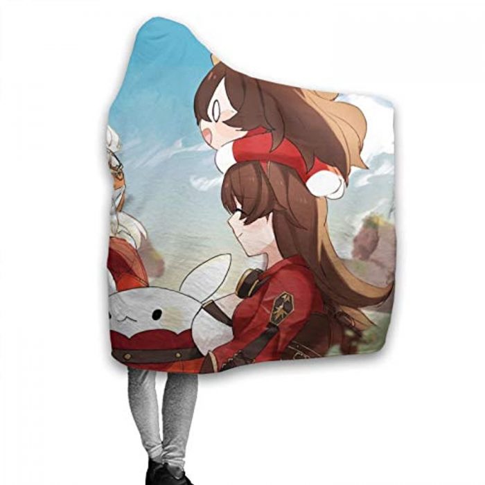 genshin impact hooded blanket klee cozy thick hooded blanket 12 - Genshin Impact Store