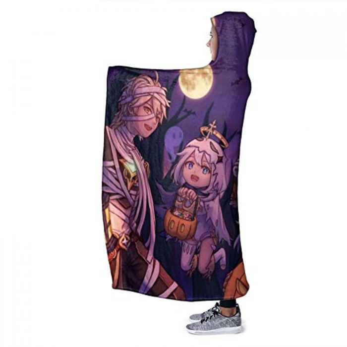 genshin impact hooded blanket lisa kaeya jean amber cozy thick hooded bl 11 - Genshin Impact Store