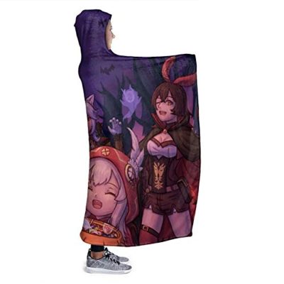 genshin impact hooded blanket lisa kaeya jean amber cozy thick hooded bl 12 - Genshin Impact Store