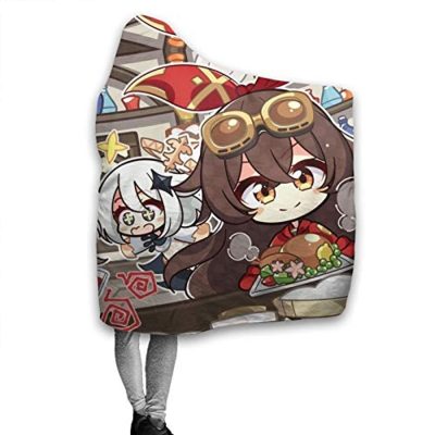genshin impact hooded blanket lisa kaeya jean amber cozy thick hooded bl 26 - Genshin Impact Store