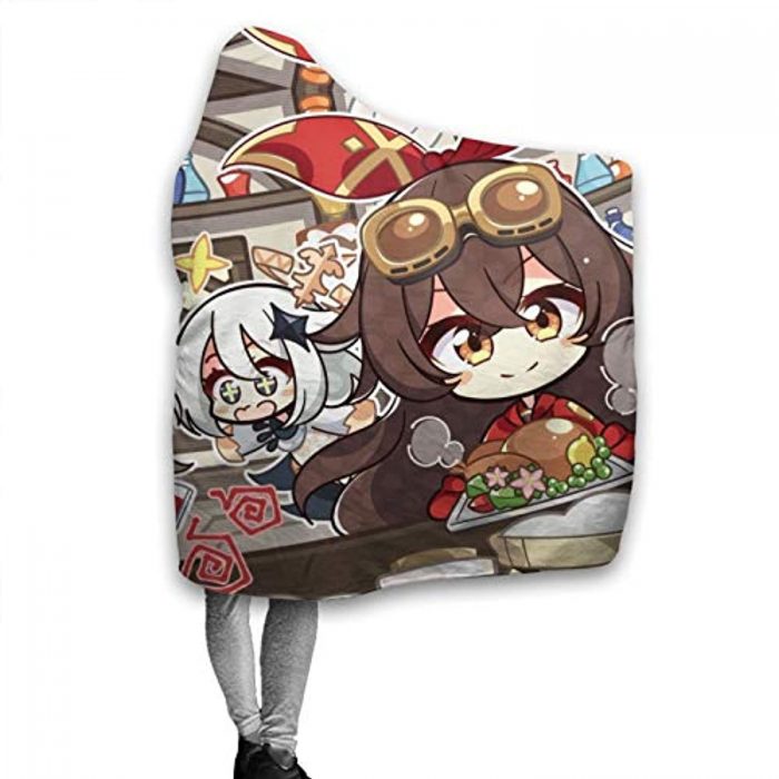 genshin impact hooded blanket lisa kaeya jean amber cozy thick hooded bl 26 - Genshin Impact Store