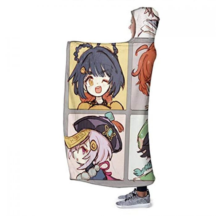 genshin impact hooded blanket lisa kaeya jean amber cozy thick hooded bl 41 - Genshin Impact Store