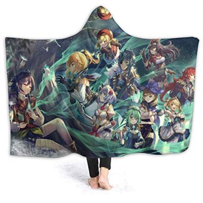 Genshin Cool Main Character ver night Impact Hooded Blanket