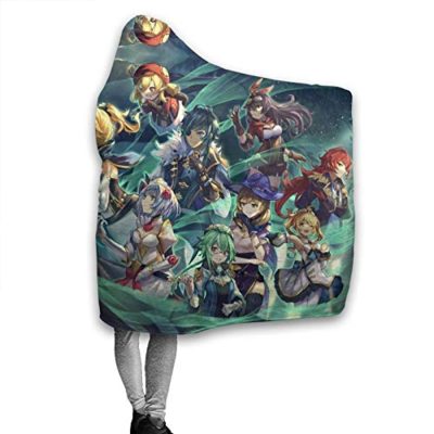 genshin impact hooded blanket lisa kaeya jean amber cozy thick hooded bl 68 - Genshin Impact Store