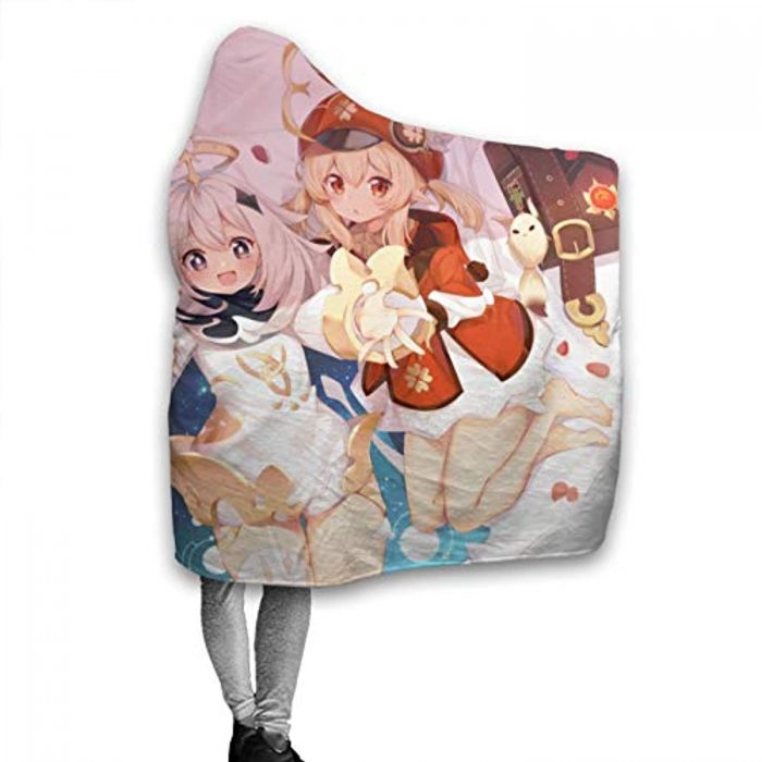 genshin impact hooded blanket lisa kaeya jean amber cozy thick hooded bl 80 - Genshin Impact Store