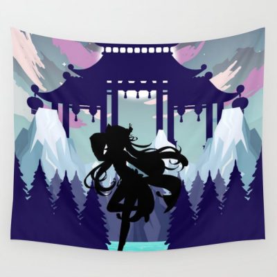 Genshin Raiden and Yae Impact Wall Tapestry
