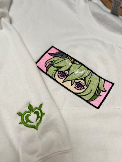 Genshin Impact Collei Face Boxed Embroidered Crewneck + Sleeve