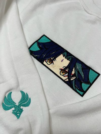 Genshin Impact Xiao Face Boxed Embroidered Hoodie + Sleeve