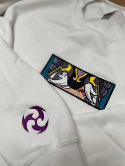 Genshin Impact Cyno's Face Boxed Embroidered Crewneck + Sleeve