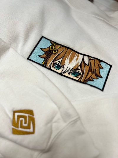 Genshin Impact Gorou's Face Boxed Embroidered Crewneck + Sleeve