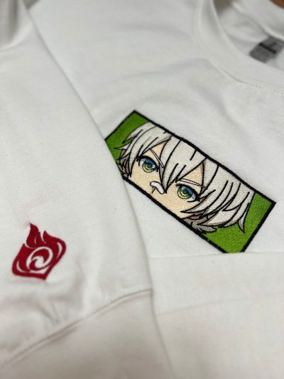 Genshin Impact Bennett Face Boxed Embroidered Crewneck + Sleeve