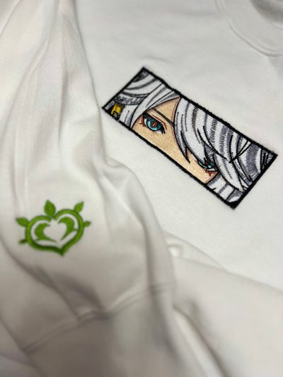 Genshin Impact Alhaitham Face Boxed Embroidered Crewneck + Sleeve