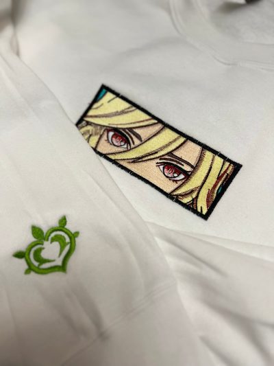 Genshin Impact Kaveh Face Boxed Embroidered Crewneck + Sleeve