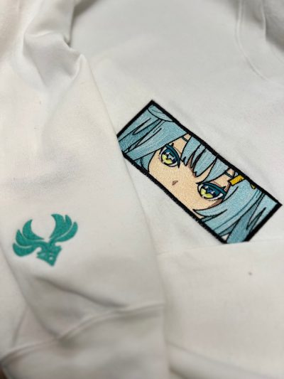Genshin Impact Faruzan Face Boxed Embroidered Crewneck + Sleeve