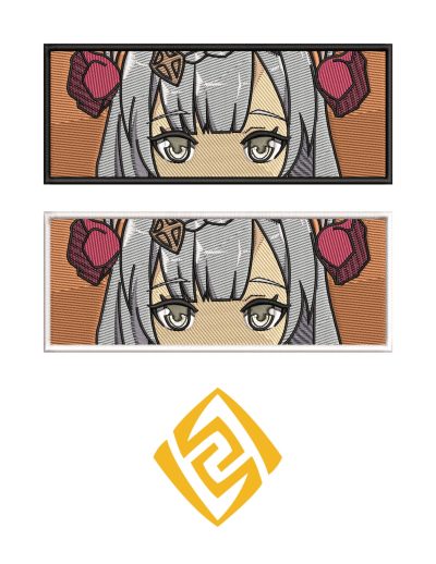 Genshin Impact Noelle Face Boxed Embroidered Crewneck + Sleeve