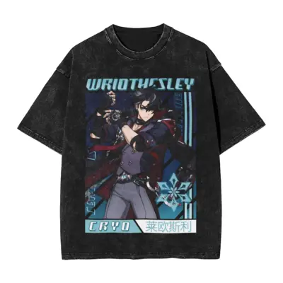 Genshin Impact Retro Design Washed T-Shirt