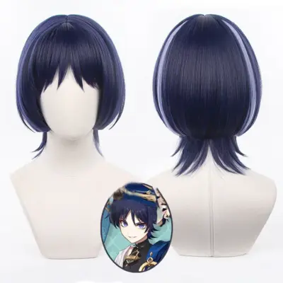 Genshin Impact Scaramouche Cosplay Wig Pre Styled Wigs Heat